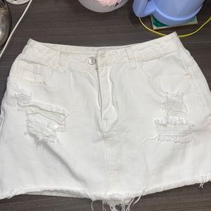 White demim skirt